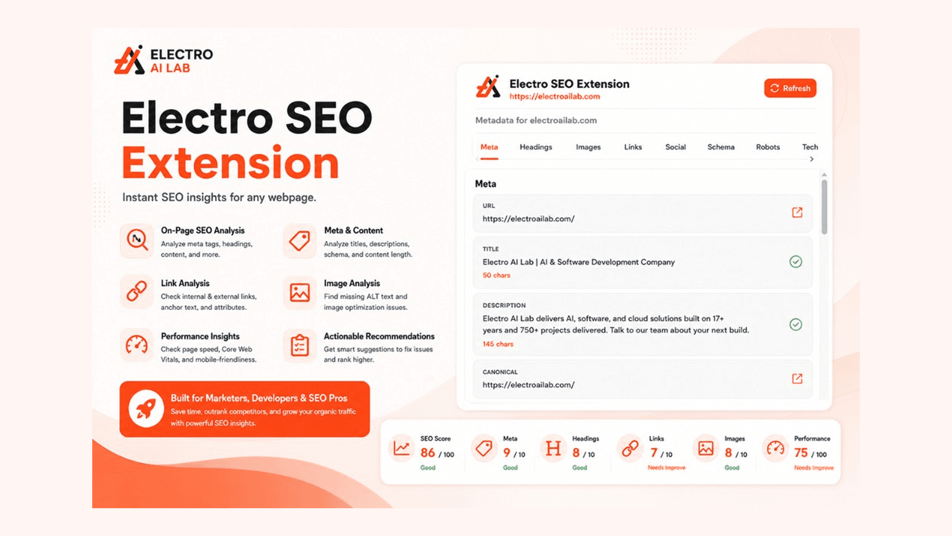 SEO Meta Pro: One-Click On-Page SEO Audits in Chrome