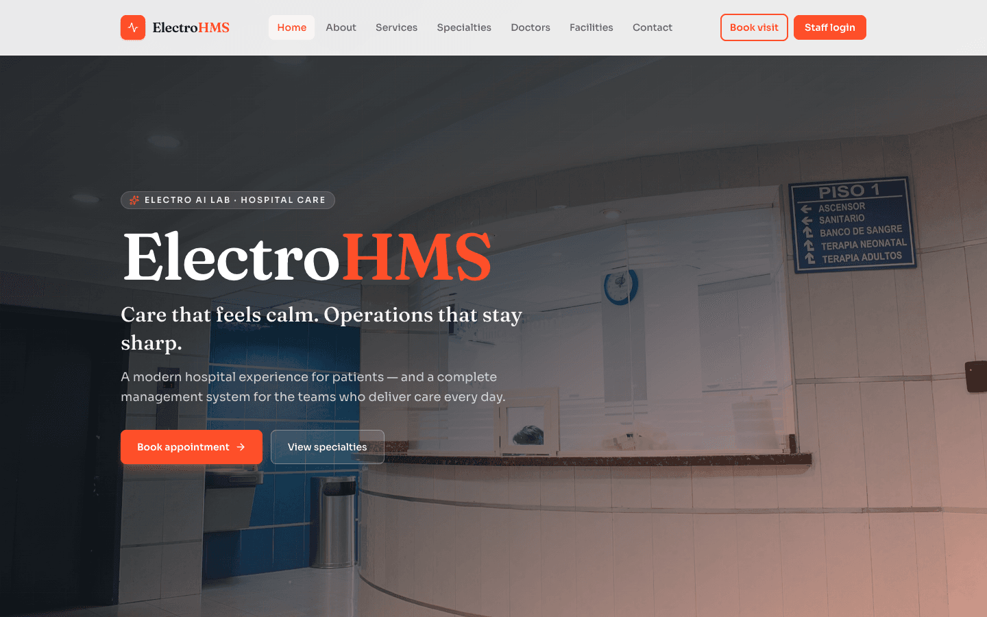 ElectroHMS: Hospital Management for Patients & Clinical Teams