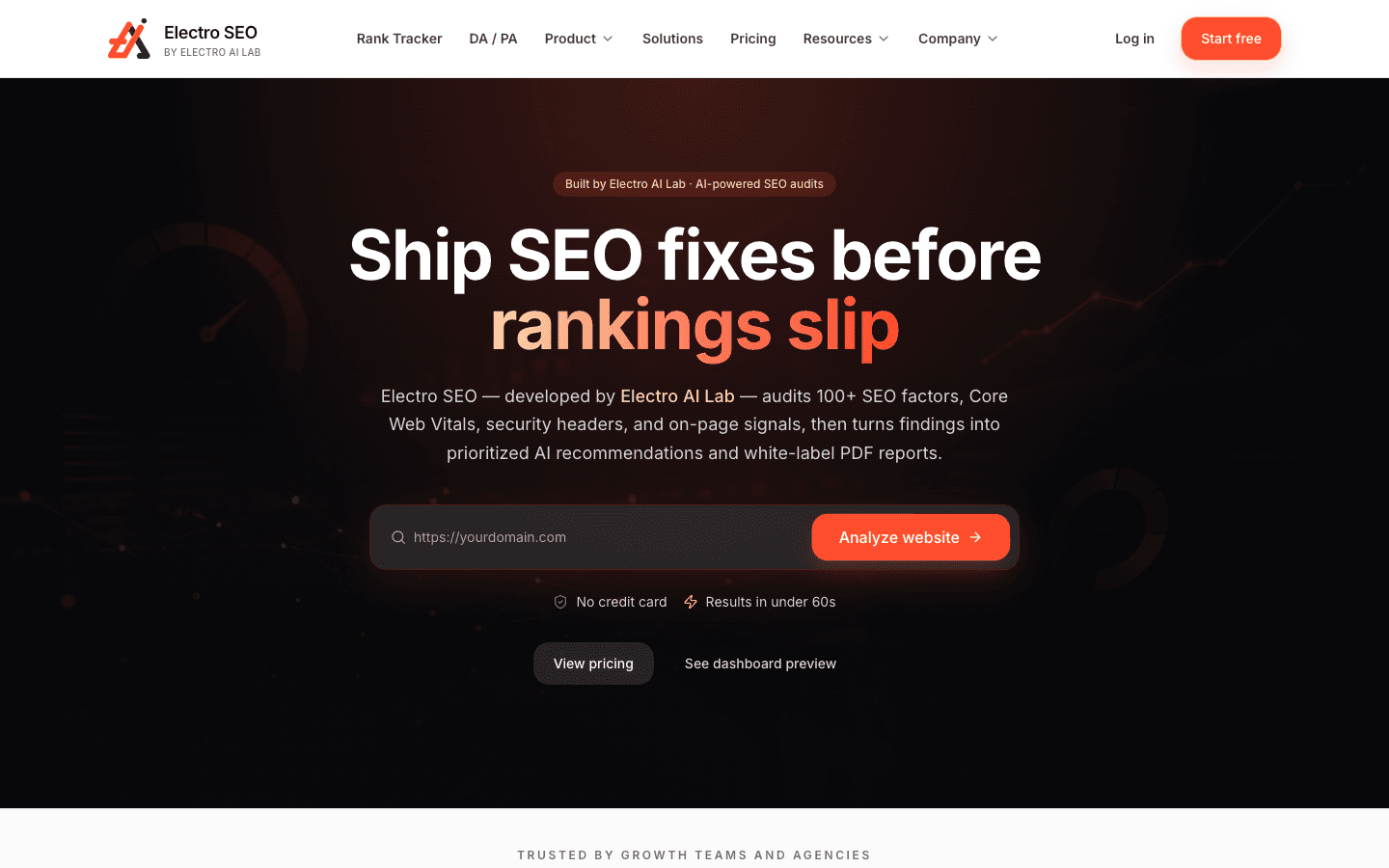 Electro SEO: AI-Powered SEO Audit Platform